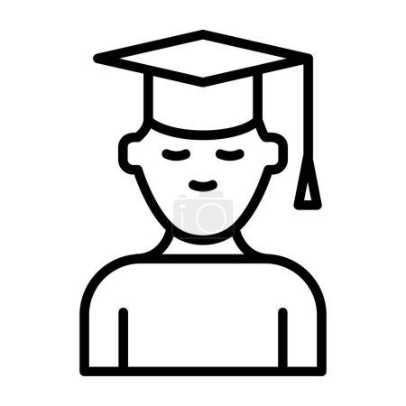 Illustration for Student web icon, vector illustration - Royalty Free Image