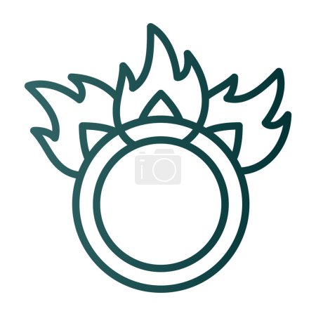 Illustration for Ring of fire icon, vector illustration - Royalty Free Image