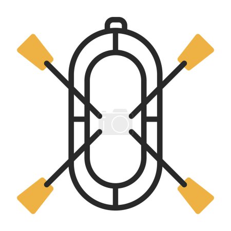 Illustration for Vector illustration of Rafting icon - Royalty Free Image