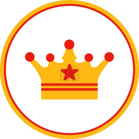 Ilustración de Icono de corona. ilustración vectorial - Imagen libre de derechos
