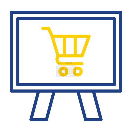 Illustration for Online shopping icon, vector illustration - Royalty Free Image