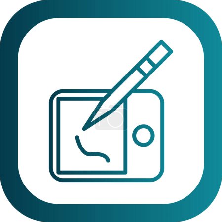 Drawing tablet icon vector illustration