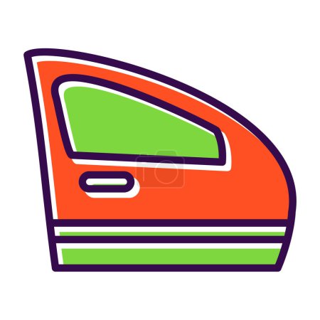 Illustration for Car door. web icon simple illustration - Royalty Free Image