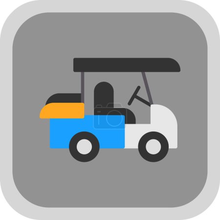 Téléchargez les photos : Illustration vectorielle de l'icône Golf Cart - en image libre de droit
