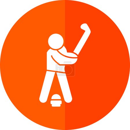 Illustration for Golf player icon. vector illustration - Royalty Free Image