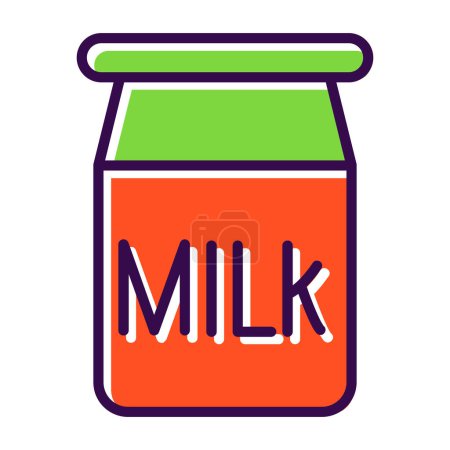 Illustration for Vector illustration of milk package icon - Royalty Free Image