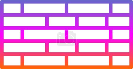 Illustration for Wall, Brick Block Vector Icon - Royalty Free Image