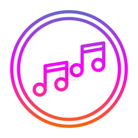 Ilustración de Notas de música vector icono de sonido - Imagen libre de derechos