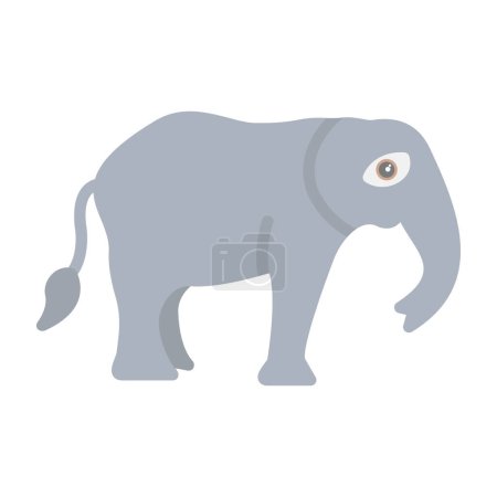 Téléchargez les illustrations : Icône éléphant, illustration vectorielle design simple - en licence libre de droit