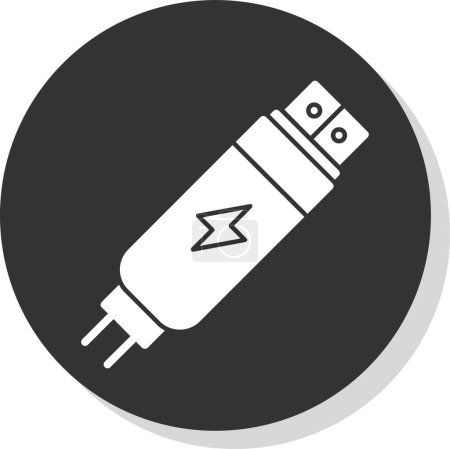 Illustration for Usb line icon. Web sing for design. - Royalty Free Image
