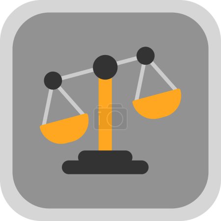 Téléchargez les illustrations : Justice balances icône web illustration simple - en licence libre de droit