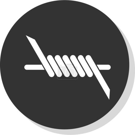 Illustration for Barbed wire web icon, vector illustration - Royalty Free Image