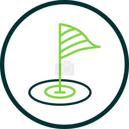 Ilustración de Vector ilustración del icono de la bandera de golf - Imagen libre de derechos