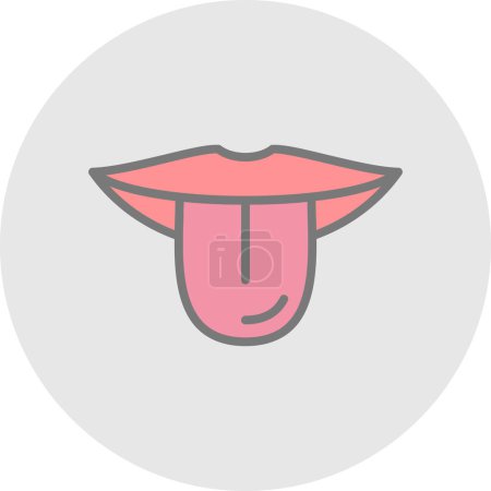 tongue out face icon, vector illustration 