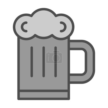 Téléchargez les illustrations : Icône bière, style contour - en licence libre de droit