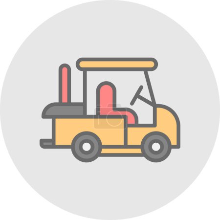 Illustration for Vector illustration of golf cart icon - Royalty Free Image