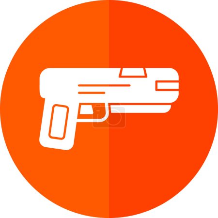 Téléchargez les illustrations : Icône de pistolet, illustration vectorielle design simple - en licence libre de droit