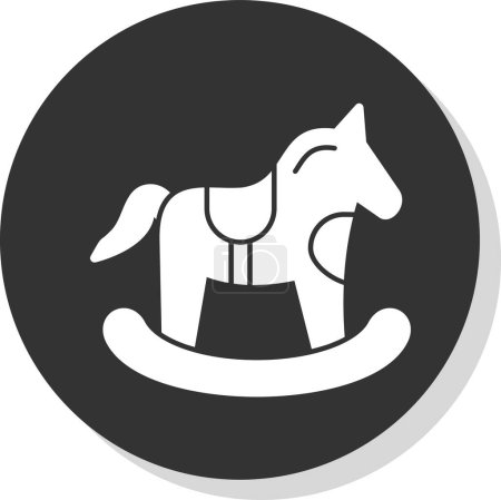 Ilustración de Balanceo icono de juguete de caballo, vector de ilustración - Imagen libre de derechos