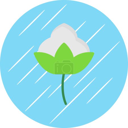 Illustration for Vector illustration of cotton flower icon - Royalty Free Image
