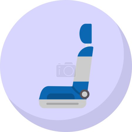 Téléchargez les illustrations : Icône de siège d'auto, illustration vectorielle design simple - en licence libre de droit