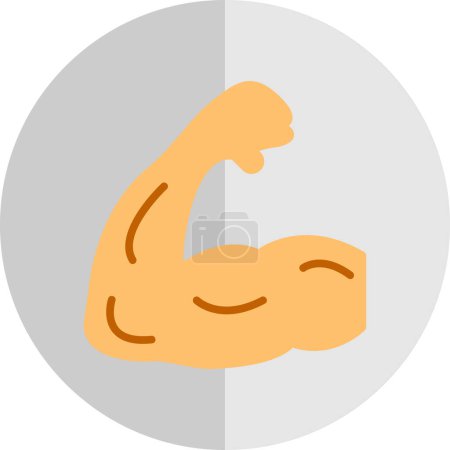 Illustration for Biceps icon. simple illustration of muscle vector icon for web - Royalty Free Image