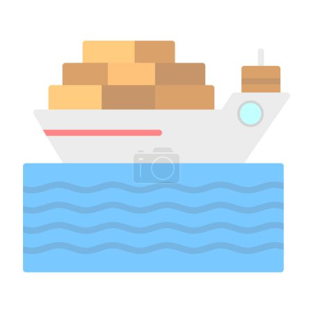 Photo for Cargo ship icon, vector illustration - Royalty Free Image