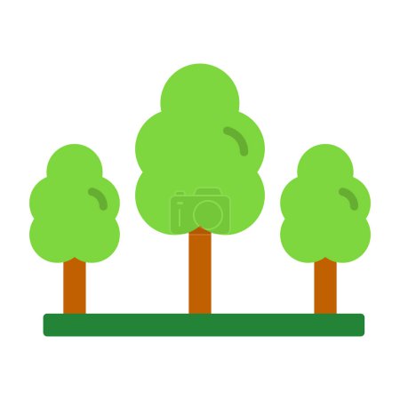 Ilustración de Vector ilustración de los árboles icono plano - Imagen libre de derechos