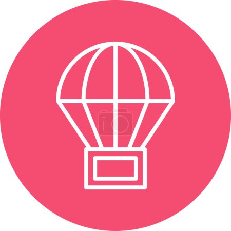 Illustration for Parachute web icon, vector illustration - Royalty Free Image