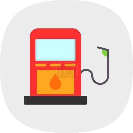 Ilustración de Icono de gasolinera plana simple - Imagen libre de derechos