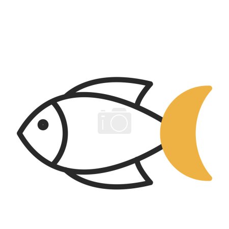 Illustration for Fish icon, vector illustration simple design - Royalty Free Image