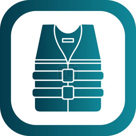 icono del chaleco salvavidas, ilustración vectorial diseño simple