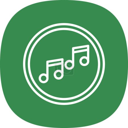 Illustration for Music notes vector sound icon - Royalty Free Image