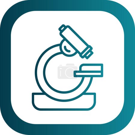 Téléchargez les illustrations : Icône de microscope, illustration vectorielle conception simple - en licence libre de droit