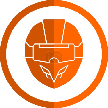 Ilustración de VR Racing Casco icono vector ilustración - Imagen libre de derechos