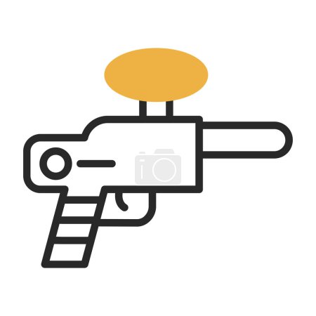 Ilustración de Icono de pistola Paintball, ilustración vectorial - Imagen libre de derechos