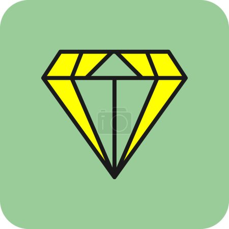 Illustration for Diamond flat icon, vector illustration design - Royalty Free Image