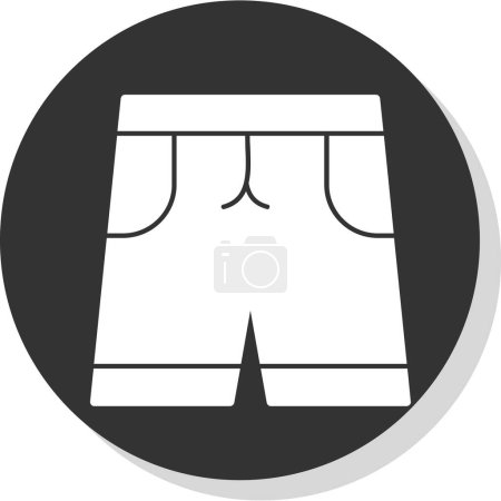Ilustración de Icono de pantalones cortos, diseño de ilustración vectorial aislado - Imagen libre de derechos