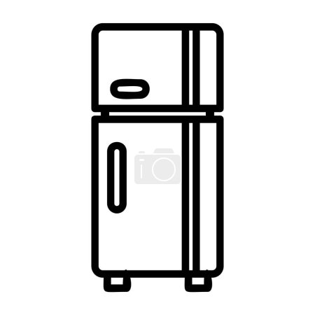 Téléchargez les illustrations : Icône web réfrigérateur, illustration vectorielle - en licence libre de droit