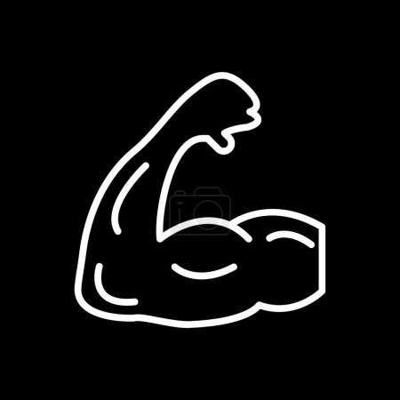 Illustration for Biceps icon. simple illustration of muscle vector icon for web - Royalty Free Image