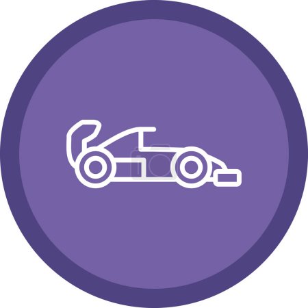 Ilustración de Carreras icono web del coche, ilustración simple vector - Imagen libre de derechos