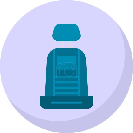 Ilustración de Icono de asiento de coche, ilustración vectorial diseño simple - Imagen libre de derechos
