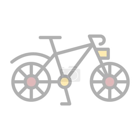 Illustration for Vector illustration of bicycle flat icon - Royalty Free Image