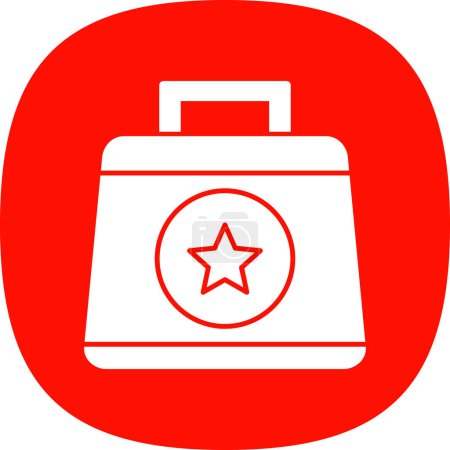 Illustration for Bag icon. Flat design style - Royalty Free Image