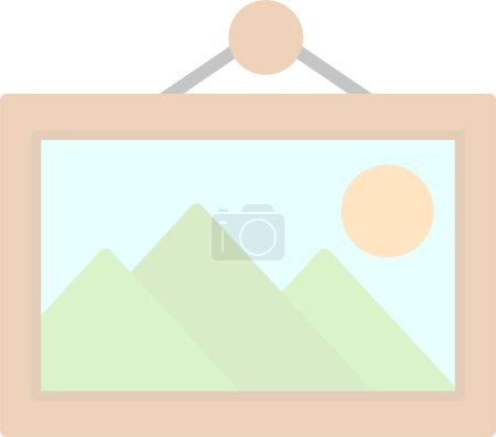 Illustration for Vector illustration, icon of painting image - Royalty Free Image