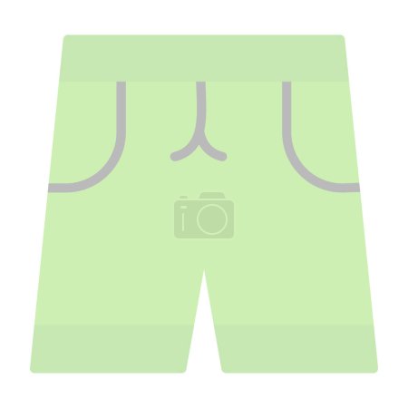 Ilustración de Icono de pantalones cortos, diseño de ilustración vectorial aislado - Imagen libre de derechos