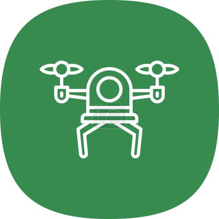 Ilustración de Icono del dron, ilustración vectorial diseño simple - Imagen libre de derechos