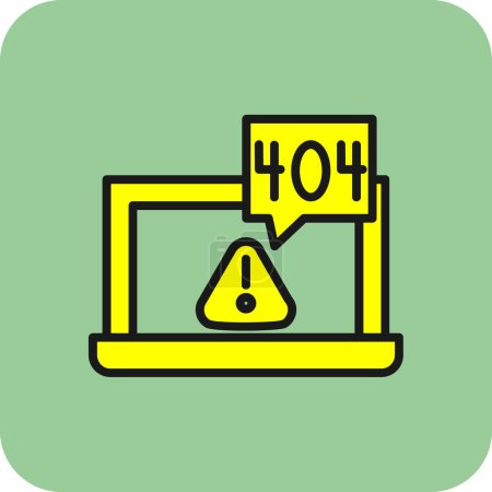 Ilustración de Error de la computadora 404 - no encontrado en la página web. - Imagen libre de derechos