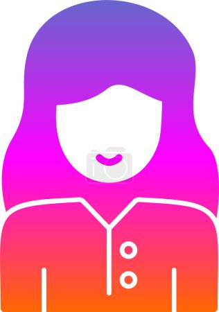 Illustration for Girl icon, vector illustration - Royalty Free Image