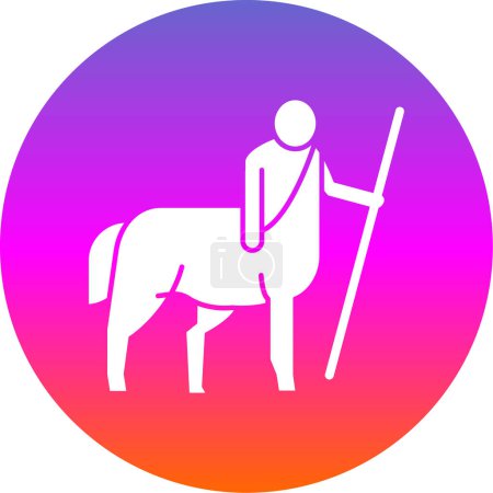 Illustration for Centaur icon, thin line style - Royalty Free Image