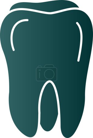 Téléchargez les illustrations : Icône de dent, illustration vectorielle degis - en licence libre de droit